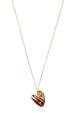Gold Necklace with a pendant in the shape of a logo FERRAGAMO